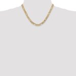 10k 6mm Concave Open Figaro Chain - Image 4