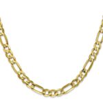 10k 6mm Concave Open Figaro Chain - Image 2