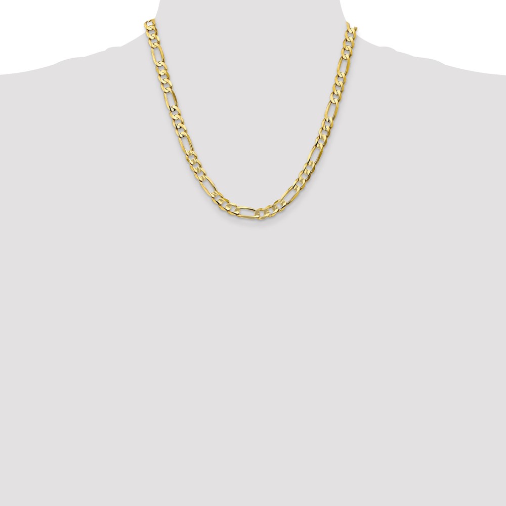 10k 6.75mm Concave Open Figaro Chain - Image 4