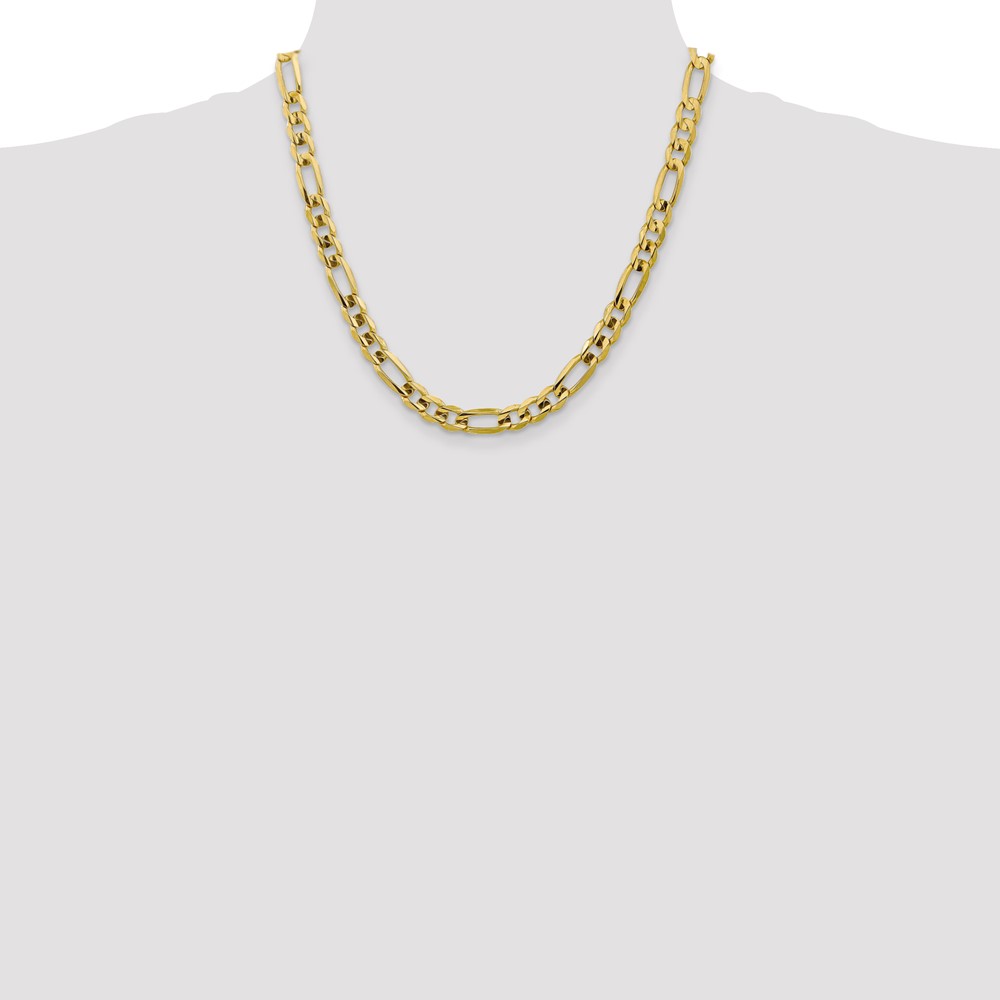 10k 7.5mm Concave Open Figaro Chain - Image 4