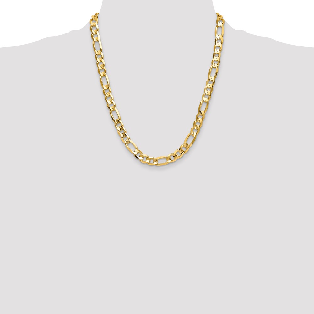 10k 10mm Concave Open Figaro Chain - Image 4