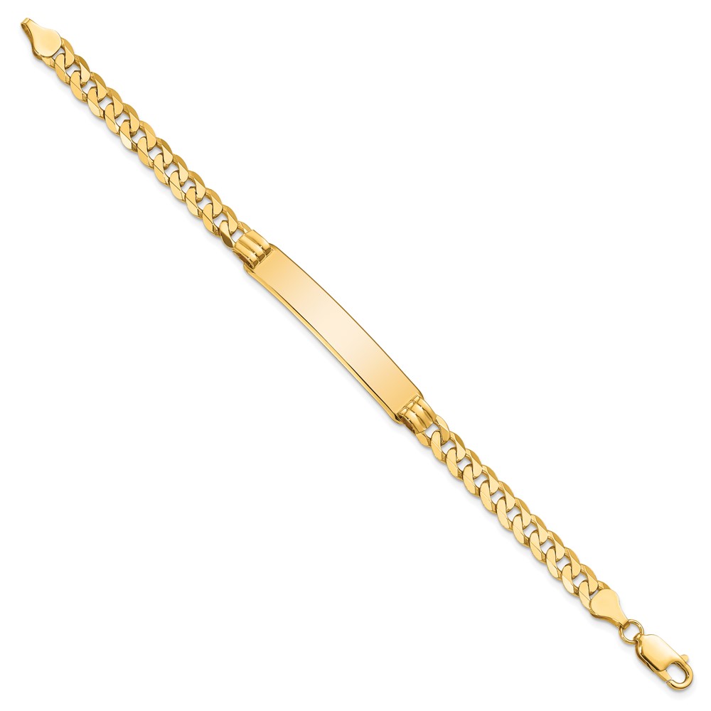 10k Flat Curb Link ID Bracelet - Image 2
