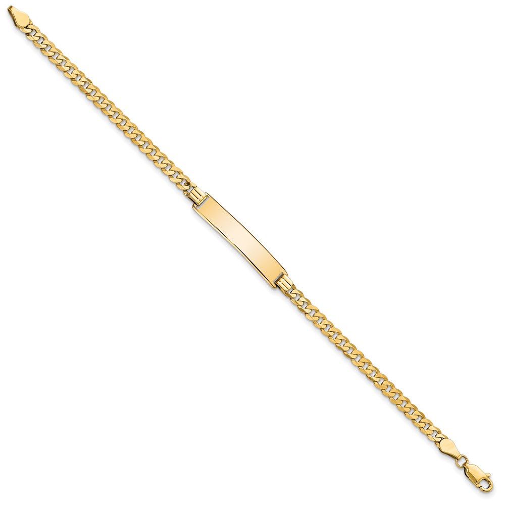10k Flat Curb Link ID Bracelet - Image 2