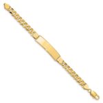 10k Flat Curb Link ID Bracelet - Image 2