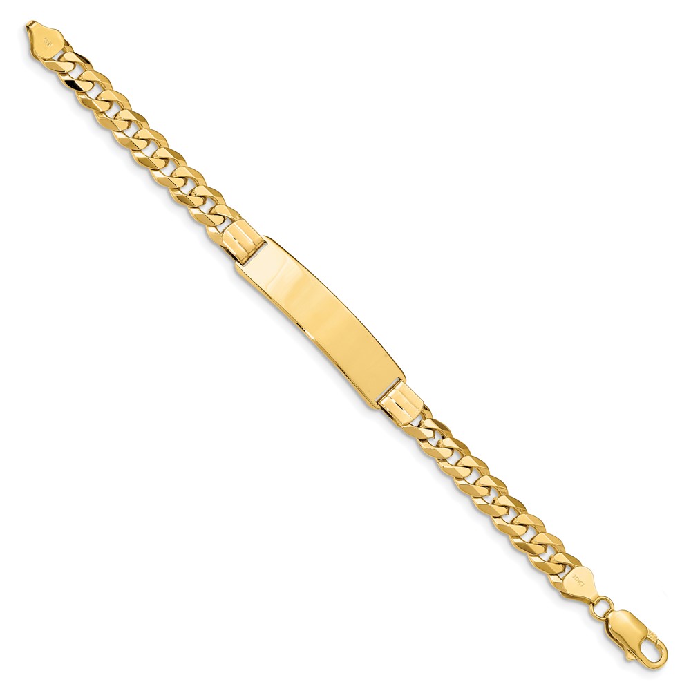 10k Flat Curb Link ID Bracelet - Image 2