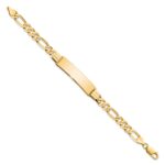 10k Figaro Link ID Bracelet - Image 2