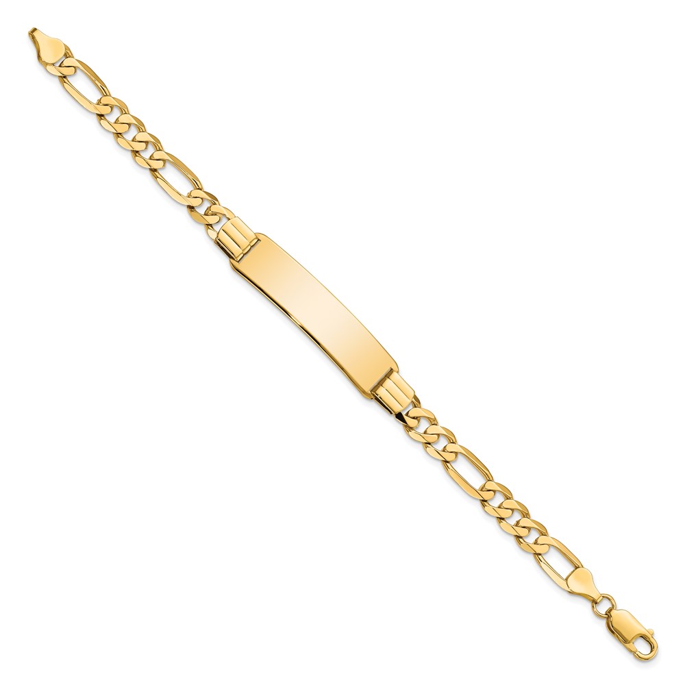 10k Figaro Link ID Bracelet - Image 2