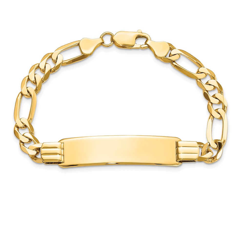 10k Figaro Link ID Bracelet - Image 4