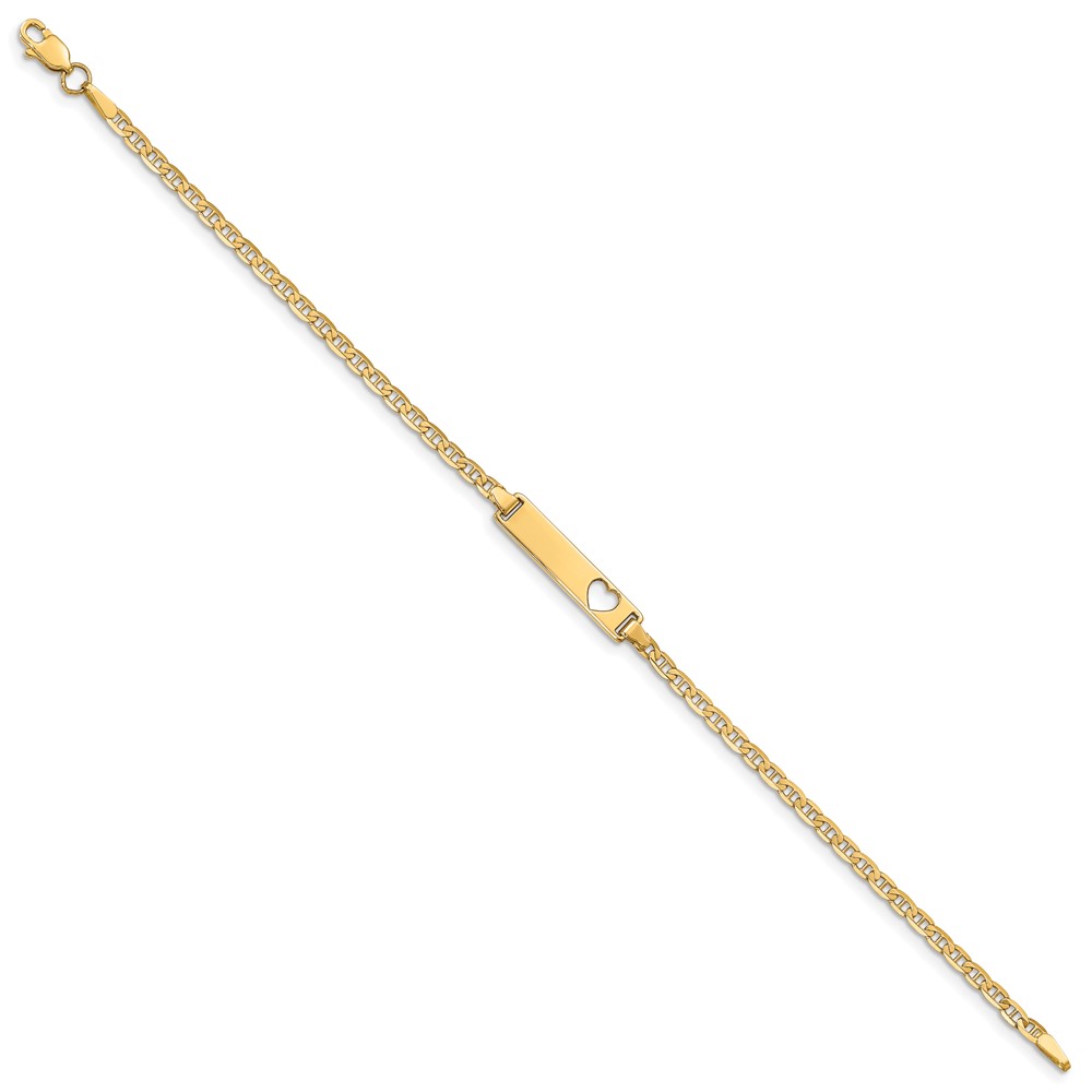 10k Flat Anchor Link ID Bracelet - Image 2