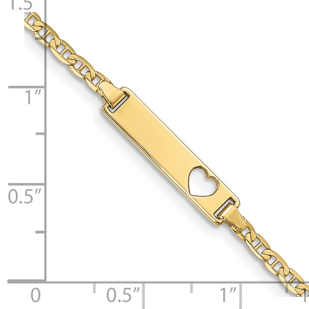 10k Flat Anchor Link ID Bracelet - Image 3