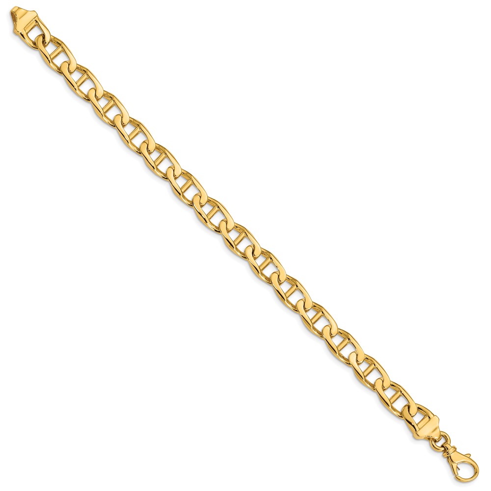 10k 8.5mm Hand-Polished Anchor Link Bracelet - Image 2