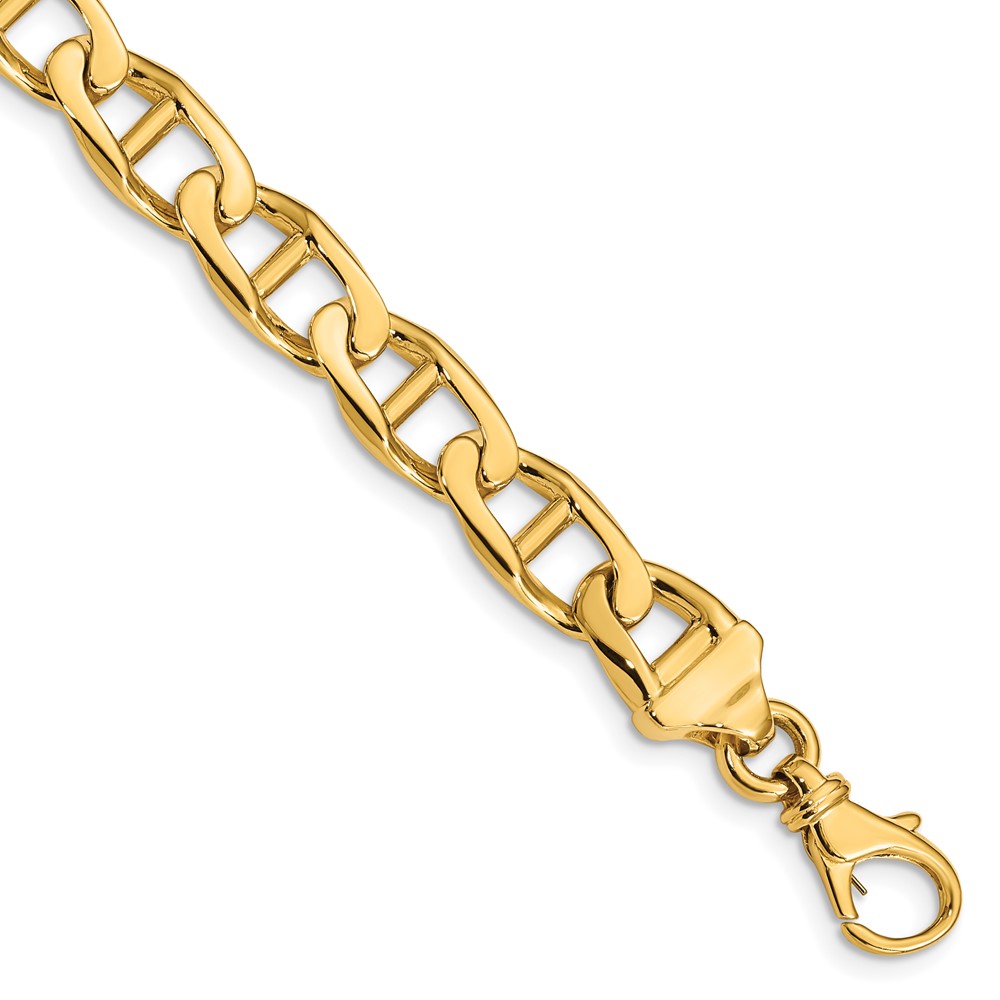 10k 8.5mm Hand-Polished Anchor Link Bracelet - Image 1