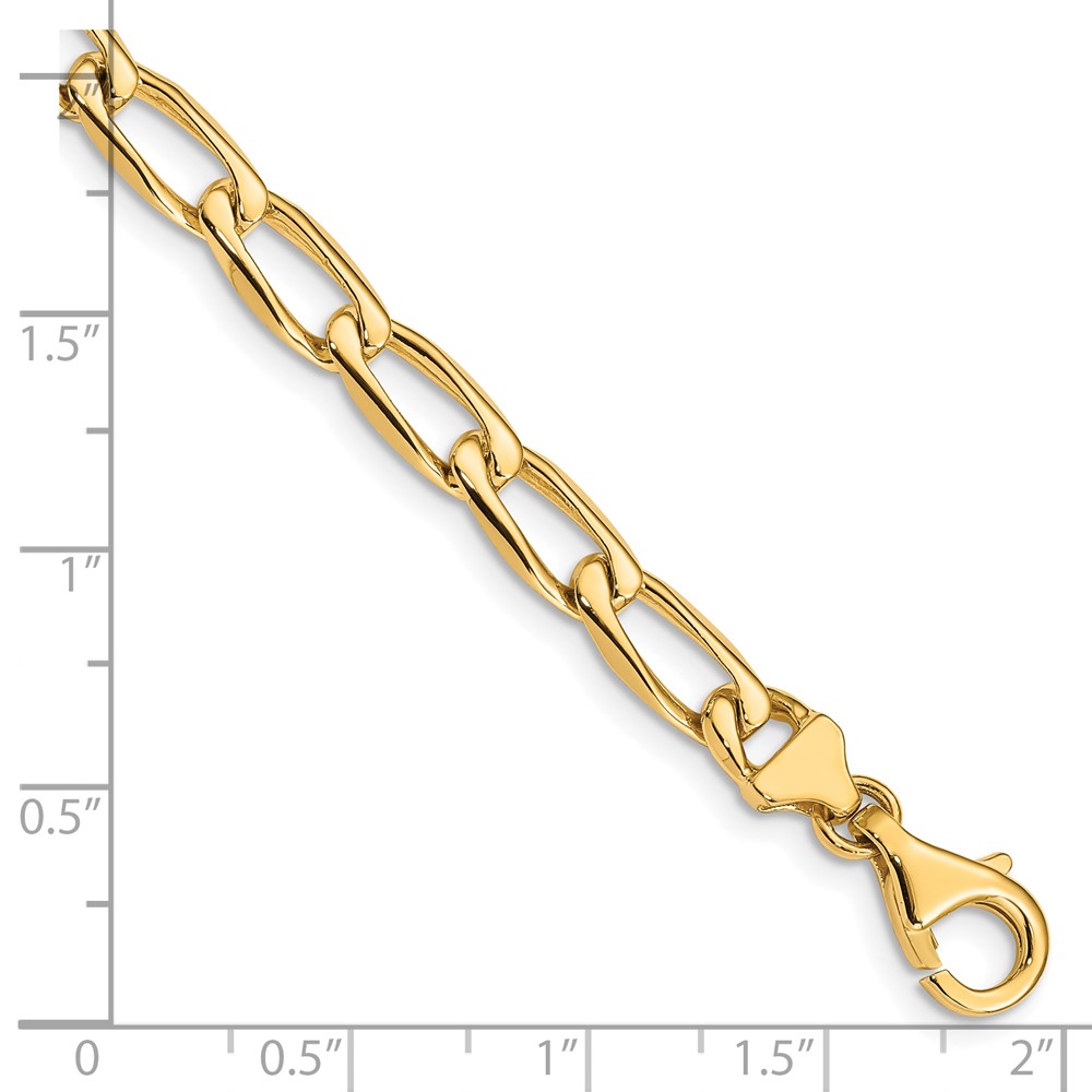 10k 5.9mm Hand-Polished Open Link Bracelet - Image 4