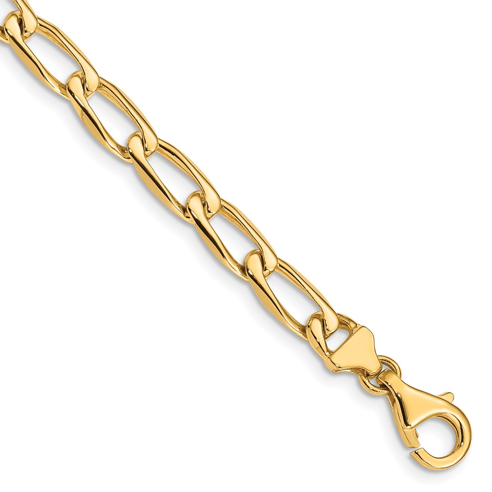 10k 5.9mm Hand-Polished Open Link Bracelet - Image 1