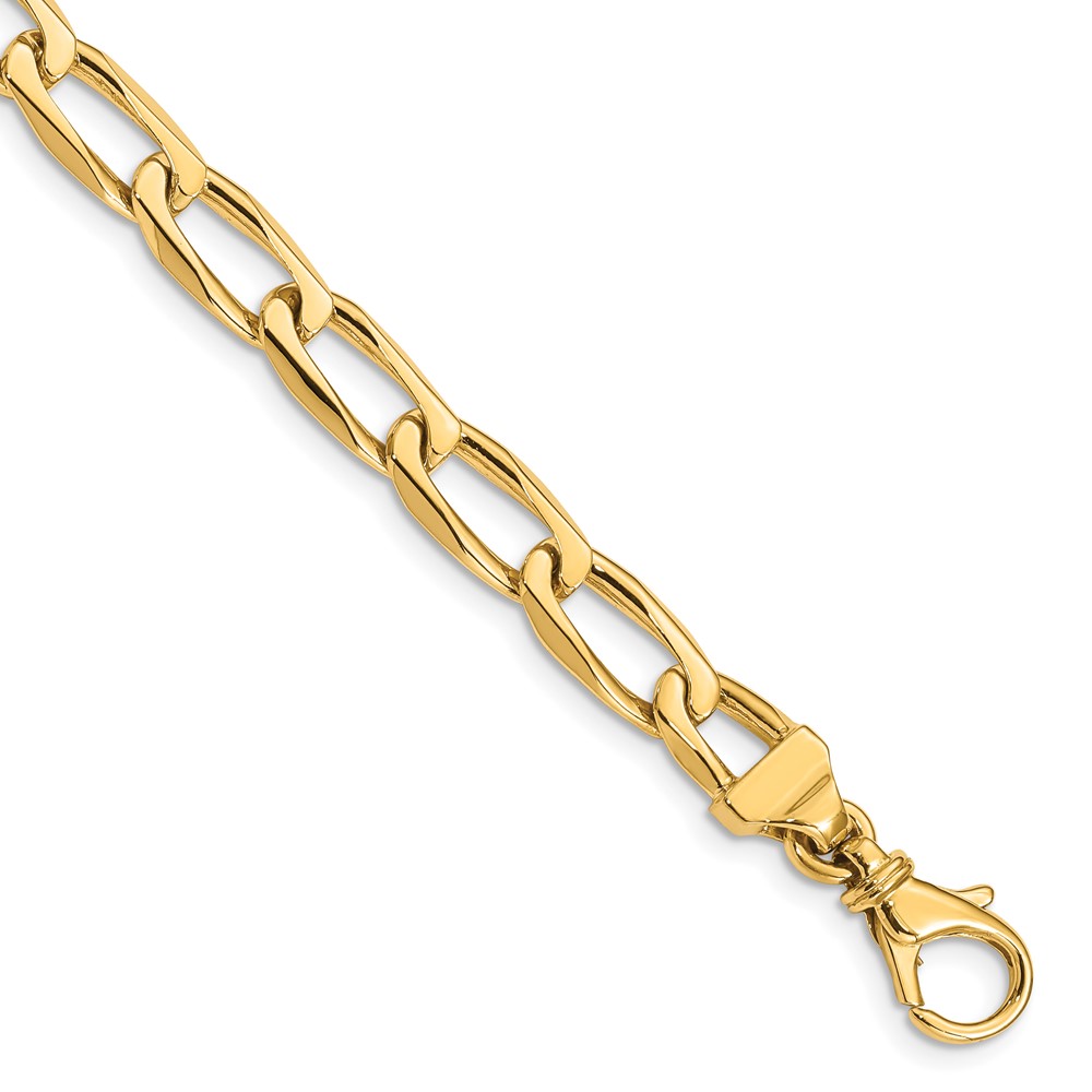 10k 6.5mm Hand-Polished Open Link Bracelet - Image 1