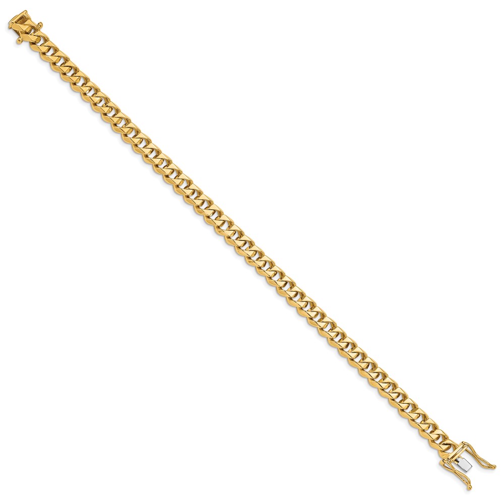10k 7mm Hand-polished Traditional Link Bracelet - Image 2