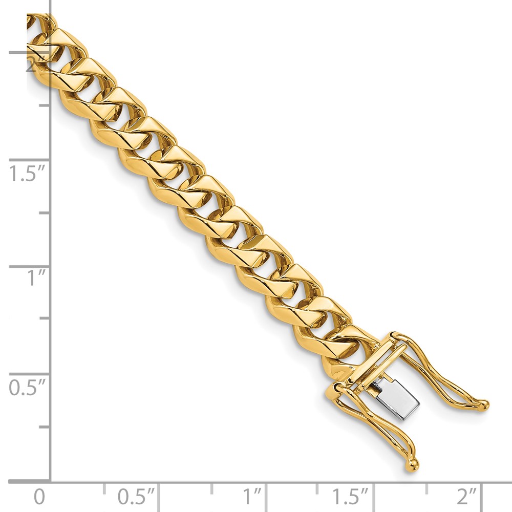 10k 7mm Hand-polished Traditional Link Bracelet - Image 3