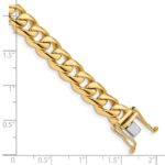 10k 8.3mm Hand-polished Rounded Curb Link Bracelet - Image 2