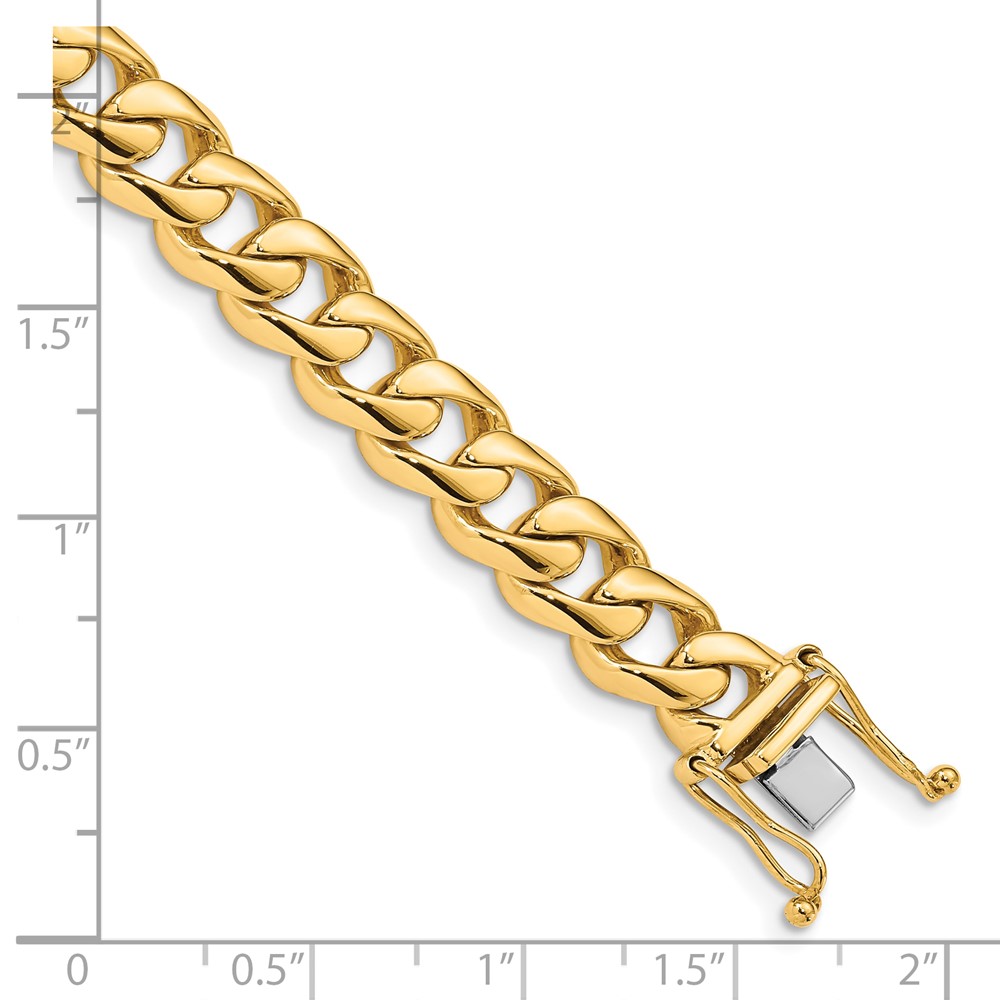 10k 8.3mm Hand-polished Rounded Curb Link Bracelet - Image 2