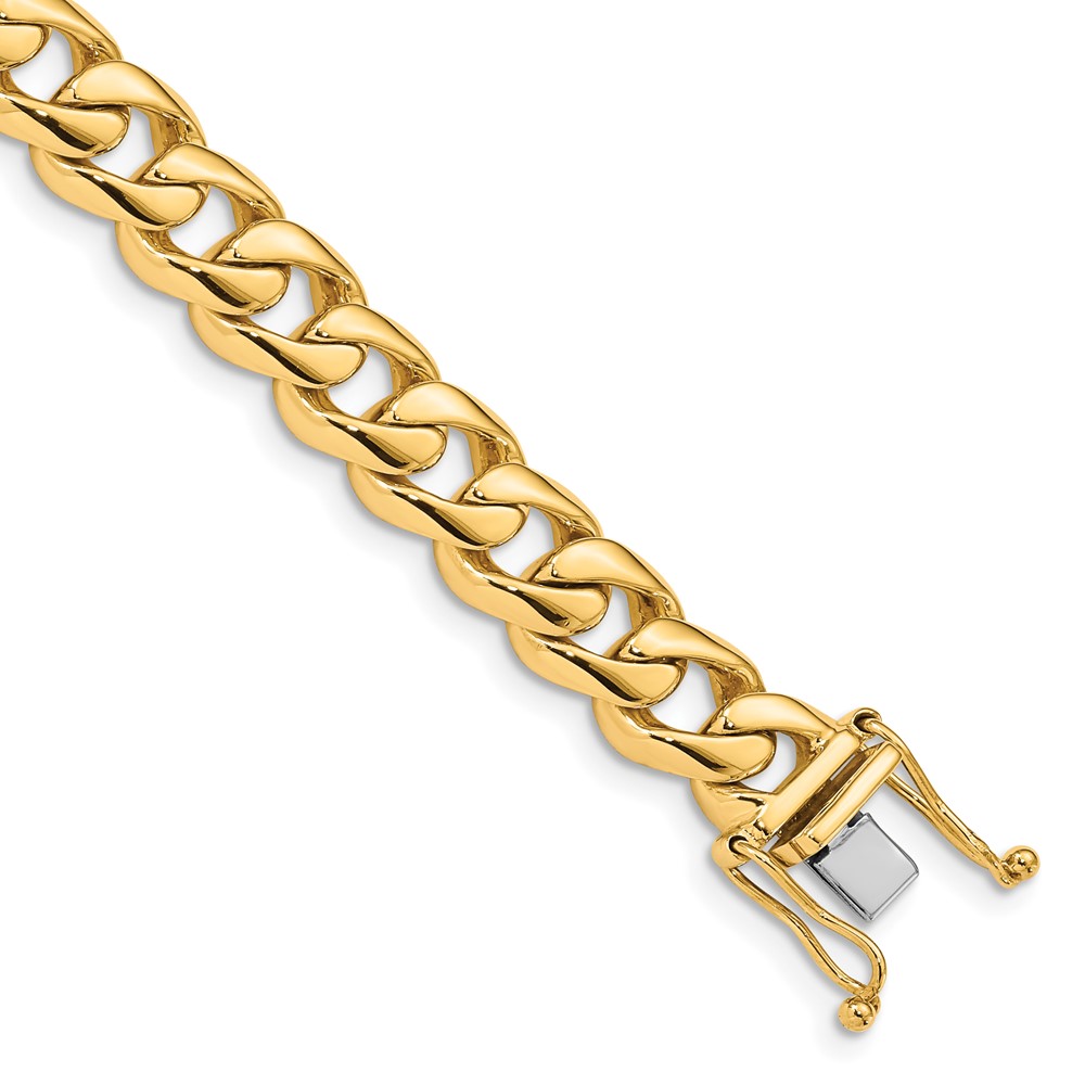 10k 8.3mm Hand-polished Rounded Curb Link Bracelet - Image 1