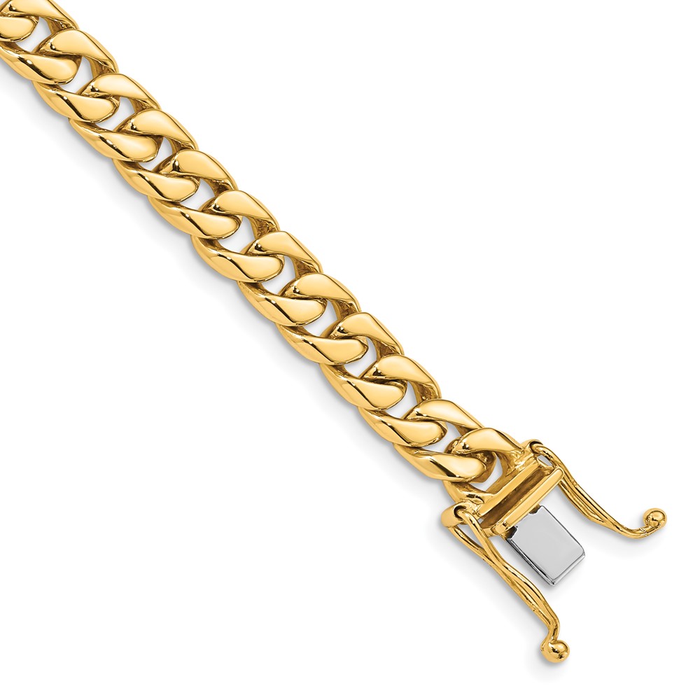 10k 6.8mm Hand-polished Flat Beveled Curb Link Bracelet - Image 1