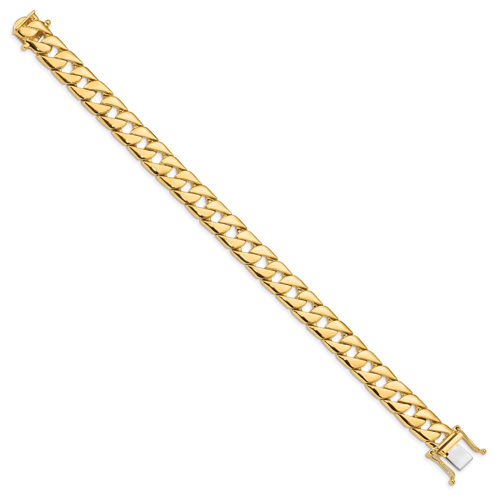 10k 10.2mm Hand-polished Fancy Link Bracelet - Image 3