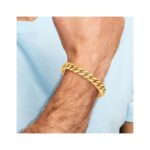 10k 10.2mm Hand-polished Fancy Link Bracelet - Image 5
