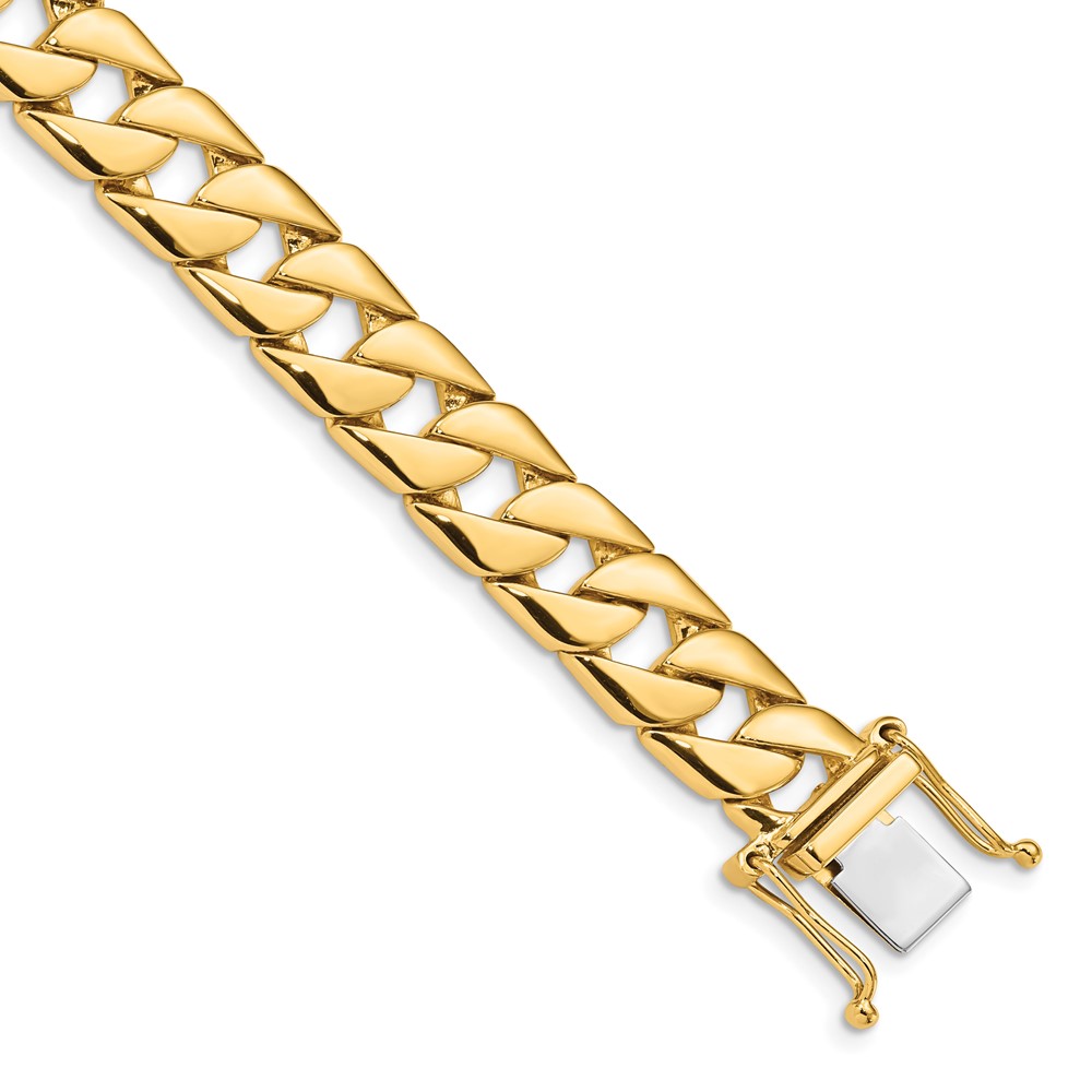 10k 10.2mm Hand-polished Fancy Link Bracelet - Image 1