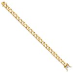 10k 7.9mm Hand-polished Fancy Link Bracelet - Image 3