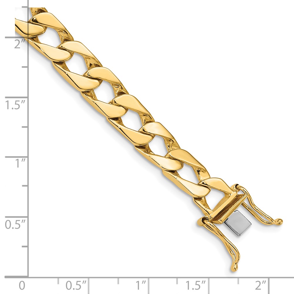 10k 7.9mm Hand-polished Fancy Link Bracelet - Image 2