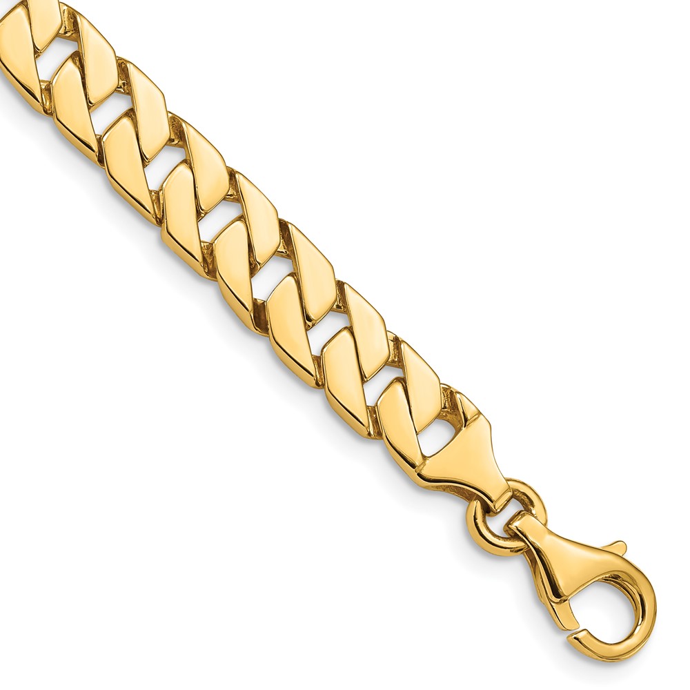 10k 7.4mm Hand-Polished Fancy Link Chain - Image 1