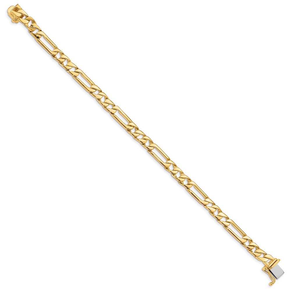 10k 6mm Hand-polished Fancy Link Bracelet - Image 3
