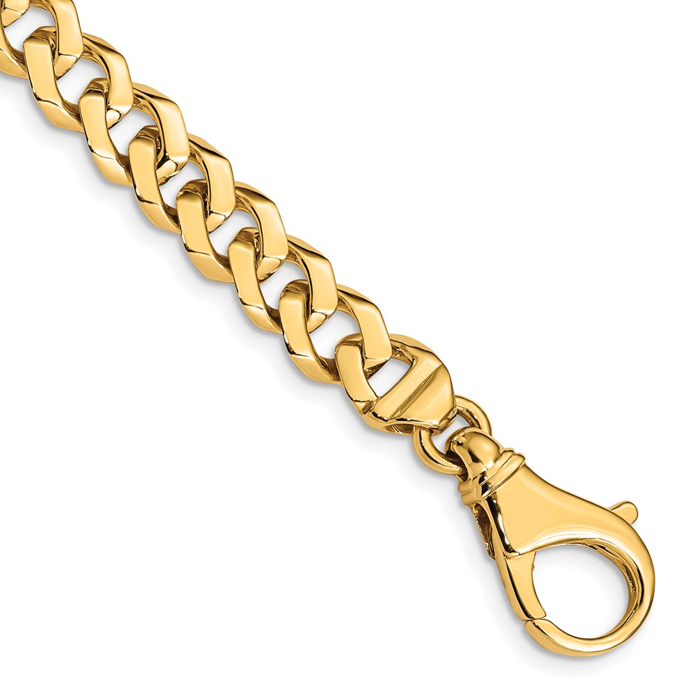10k 8mm Hand-polished Fancy Link Bracelet - Image 1