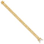 10k 10mm Hand-polished Fancy Link Bracelet - Image 3