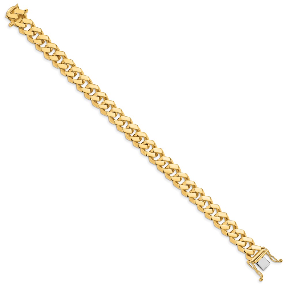 10k 10mm Hand-polished Fancy Link Bracelet - Image 3