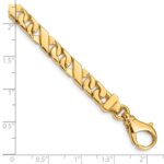 10k 6.7mm Hand-polished Fancy Link Bracelet - Image 2