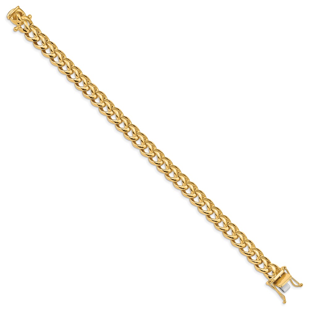 10k 8.6mm Hand-polished Fancy Link Bracelet - Image 3
