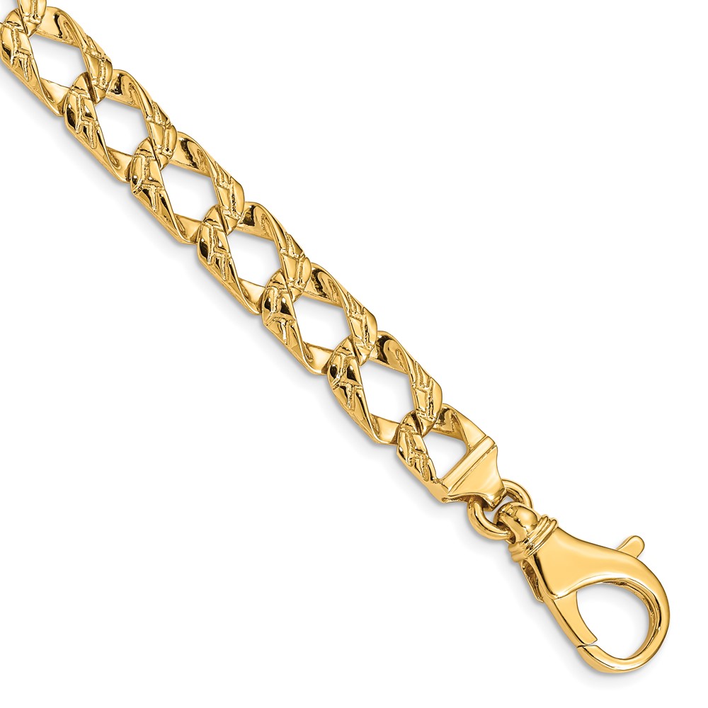 10k 8.6mm Hand Polished Fancy Link Chain - Image 1