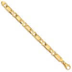 10k 10.4mm Hand-polished Fancy Link Bracelet - Image 3