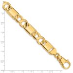 10k 10.4mm Hand-polished Fancy Link Bracelet - Image 2