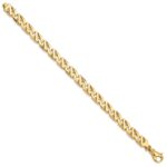 10k 7.9mm Fancy Link Hand Polished Bracelet - Image 2