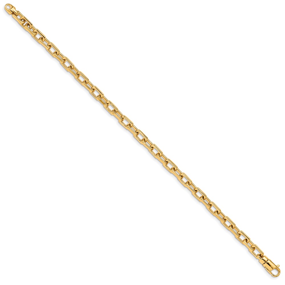 10k 5mm Hand-polished Fancy Link Bracelet - Image 2
