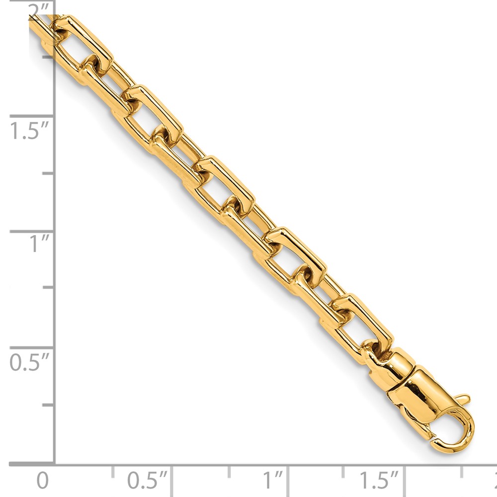10k 5mm Hand-polished Fancy Link Bracelet - Image 3