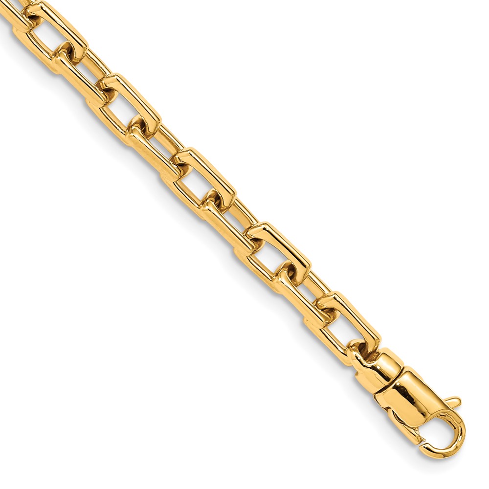 10k 5mm Hand-polished Fancy Link Bracelet - Image 1