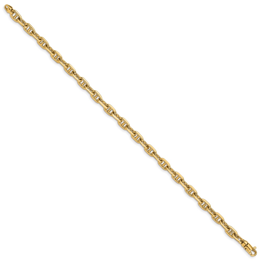 10k 5.1mm Hand-polished Fancy Link Bracelet - Image 2