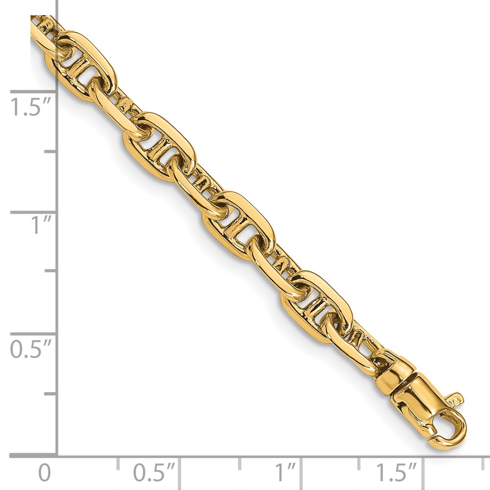 10k 5.1mm Hand-polished Fancy Link Bracelet - Image 3