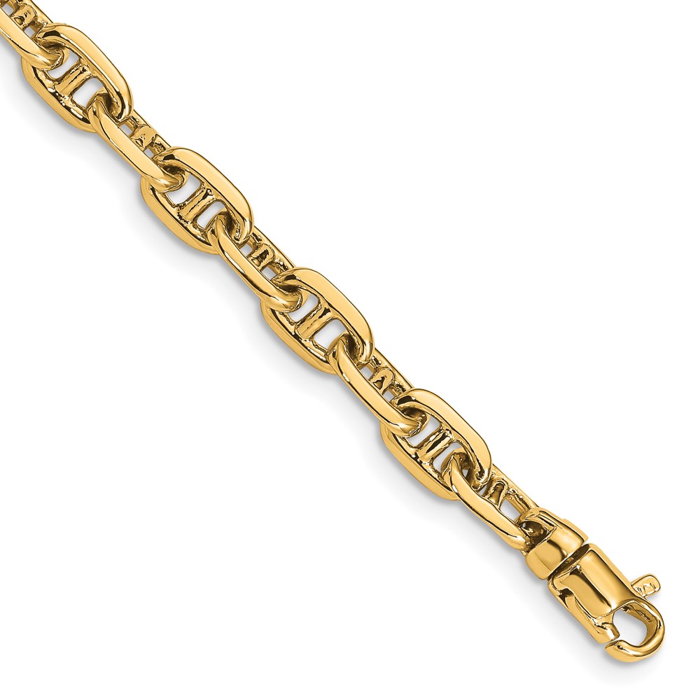10k 5.1mm Hand-polished Fancy Link Bracelet - Image 1
