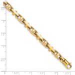 10k 5mm Hand-polished Fancy Link Bracelet - Image 3