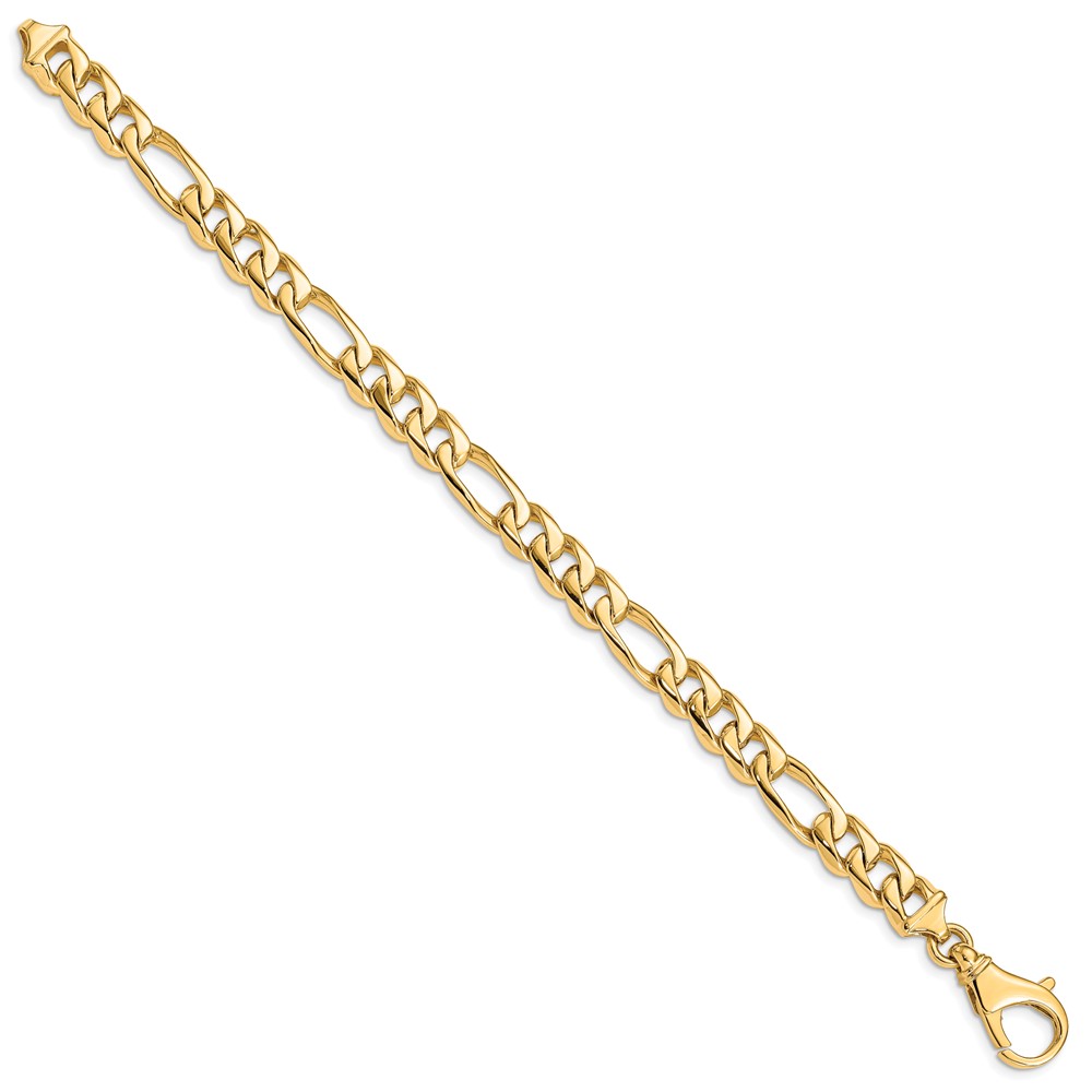 10k 8.5mm Hand Polished Fancy Link Bracelet - Image 3