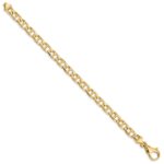 10k 6.5mm Hand-polished Fancy Link Bracelet - Image 3